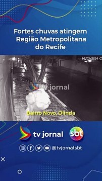 Chuvas fortes atingem Região Metropolitana do Recife