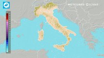 Mappa delle precipitazioni in area mediterranea