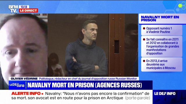 Mort d'Alexeï Navalny: On a tué un symbole affirme Olivier Védrine, rédacteur en chef du journal d'opposition russe Russian Monitor