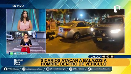 Disparan contra hombre que se encontraba dentro de vehículo en el Callao