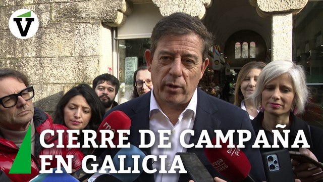 Cierre de campaña en Galicia: Besteiro (PSOE) espera que sean las elecciones del cambio y pide más ambición de país a los votantes socialistas