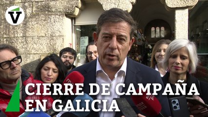 Cierre de campaña en Galicia: Besteiro (PSOE) espera que sean las elecciones del cambio y pide "más ambición de país" a los votantes socialistas