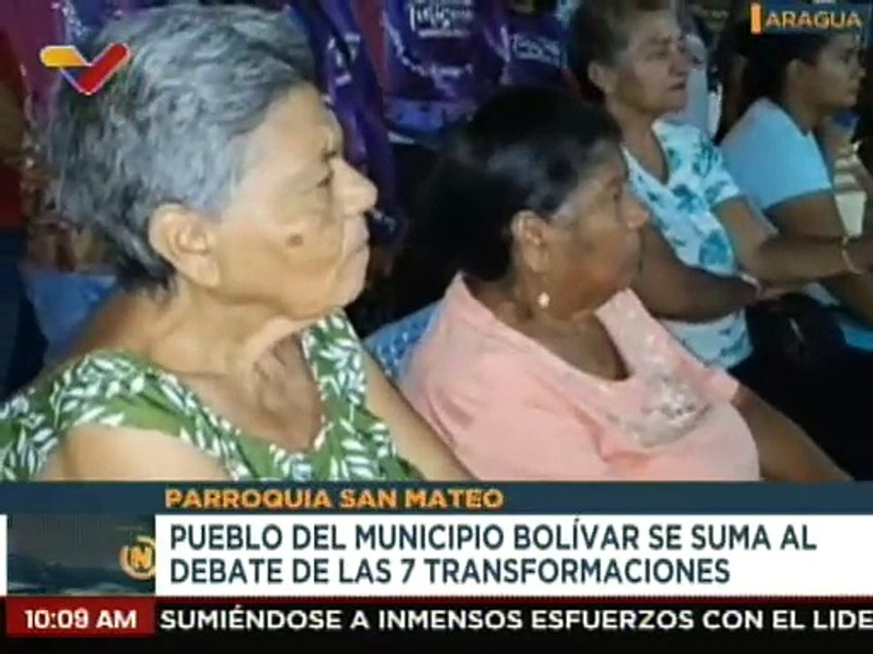 Aragua I En el mcpio. Bolívar se realizaron 13 Asambleas para presentar propuestas y reforzar las 7T
