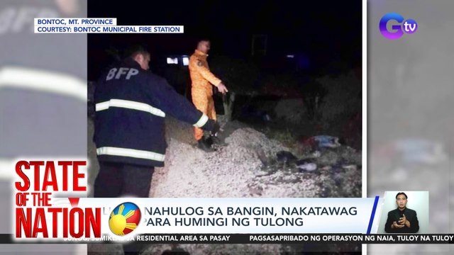 Pulis na nahulog sa bangin, nakatawag sa misis para humingi ng tulong | SONA