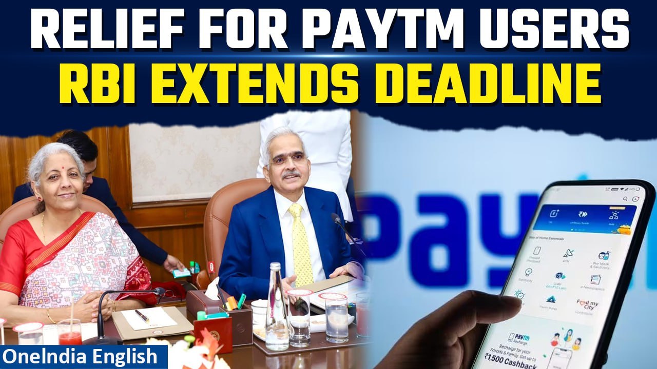 RBI extends deadline for restrictions on Paytm...