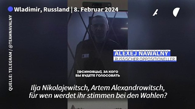 Nawalny rief kurz vor Tod zur Wahl gegen Putin auf