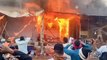 तीन दुकानों में आग, 40 लाख रुपए का सामान जलकर राख