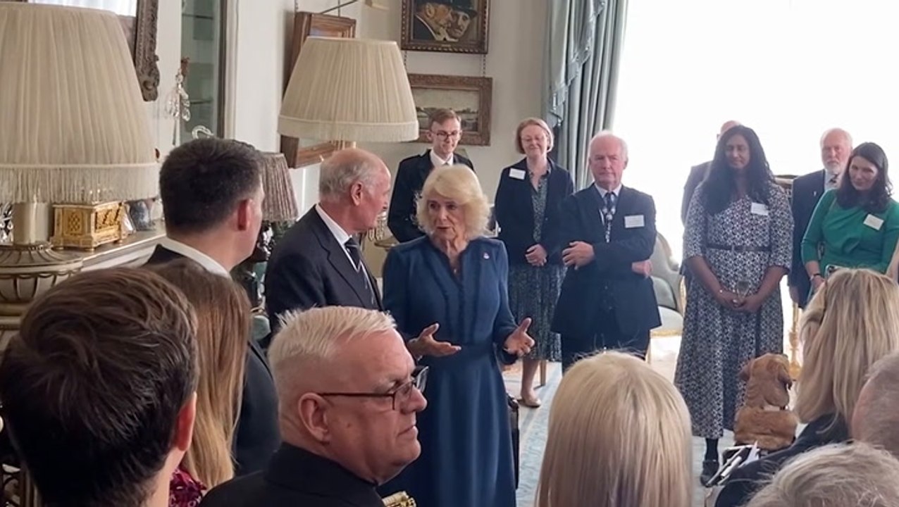 Queen Camilla issues plea as she meets Poppy Factory staff at charity’s 100th anniversary