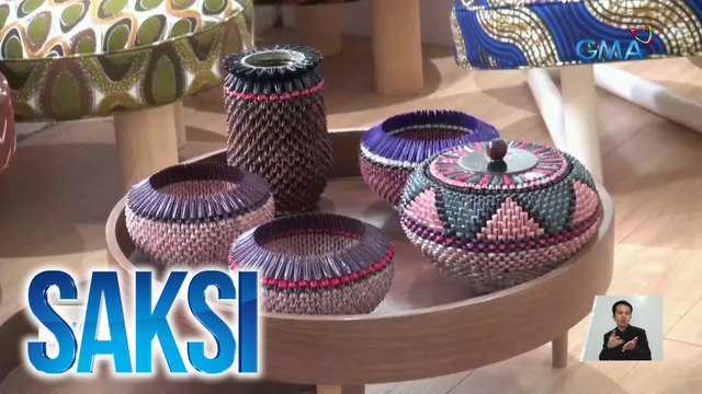 Gabonese sculptor, gumagamit ng mga basurang papel para makabuo ng obra | Saksi