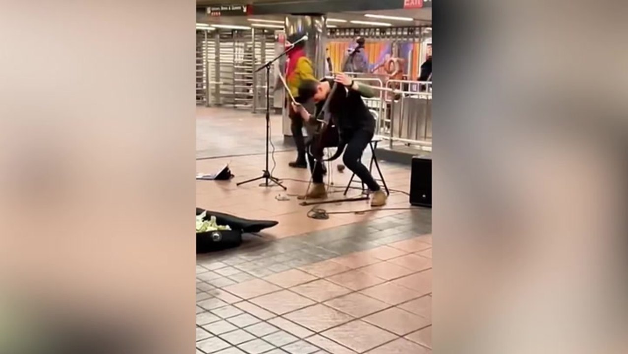 New York subway performer smacked in head with metal bottle while busking in violent attack