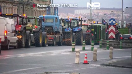 في ظل تواصل سخط المزارعين على سياسات الاتحاد الأوروبي.. احتجاج بالجرارات وسط براغ