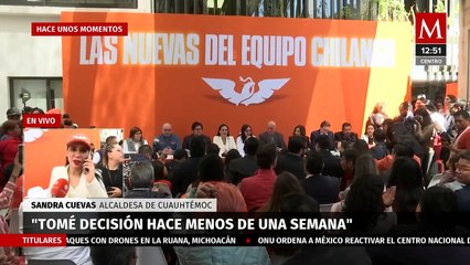 Sandra Cuevas se registra al Senado por MC: "No estoy afiliada, voy por la sociedad civil"