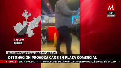 Descargar video: Guardia dispara por error y desata caos en Plaza Andares, en Zapopan