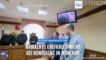 Bei Münchner Sicherheitskonferenz: Nawalnys Ehefrau fordert Schulterschluss gegen Putin