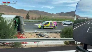Accidente en la Autivia A7 , Involucrando Varios Camiones , Por la Altura de la Ballabona