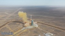 Drone Footage Of Chinese Rocket Launched A Yaogan-34 Satellite