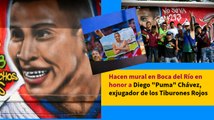 Hacen mural en Boca del Río en honor a Diego 