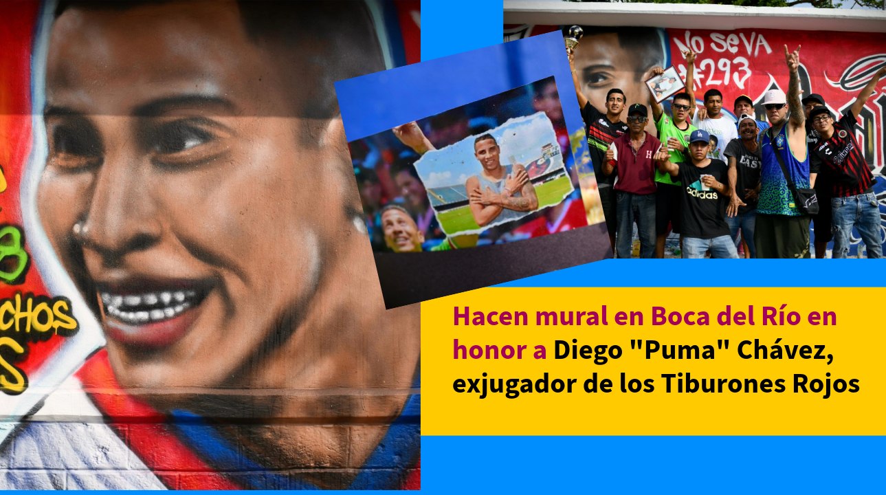 Hacen mural en Boca del Río en honor a Diego "Puma" Chávez, exjugador de los Tiburones Rojos