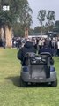 Tiger Woods Leaves The Genesis Invitational on Golf Cart (Video)
