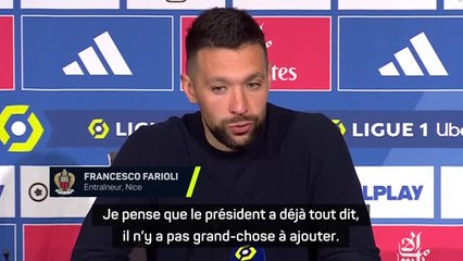Nice - Farioli sur l'arbitrage : "Le président a déjà tout dit, il n'y a pas grand-chose à ajouter"
