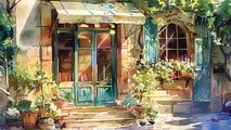 a watercolor painting of an Italian cafe,Midjourney prompts