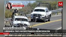 Liberan a 3 personas secuestradas en Michoacán tras enfrentamiento armado