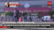 INE amplia plazos para credencialización y registros para votar desde el extranjero