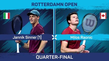 Sinner through after Raonic retires with injury