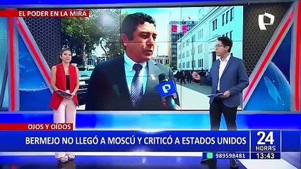 Congresista Bermejo critica a Estados Unidos por impedir su viaje a Rusia