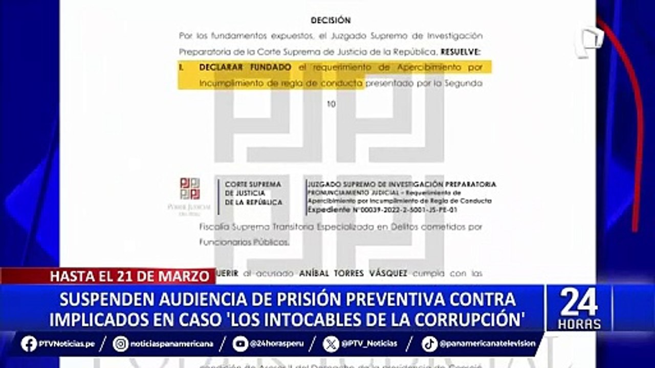 Aníbal Torres: expremier deberá cumplir reglas de conducta o sino afrontará una prisión preventiva