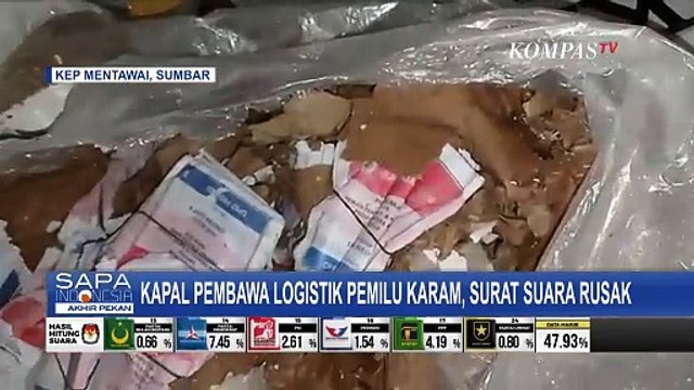 Kapal Pembawa Logistik Pemilu Karam, Kotak Suara Berisi Surat Suara dari 10 TPS Rusak