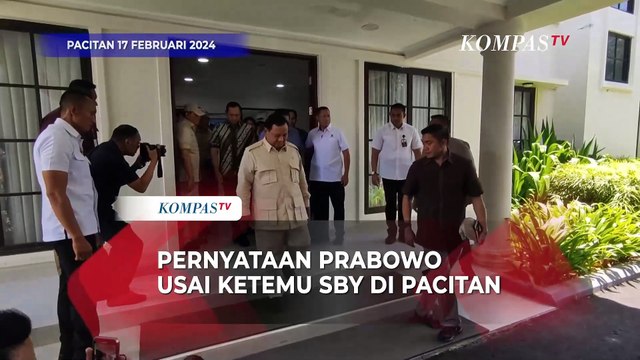 [FULL] Pernyataan Prabowo Subianto usai Ketemu SBY di Pacitan: Saya Sowan dan Terima Kasih