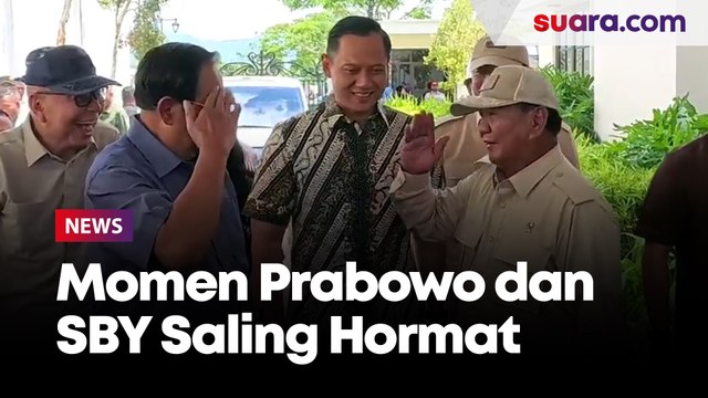 Prabowo Kunjungi SBY dan Saling Beri Hormat: Beliau Komandan Saya!