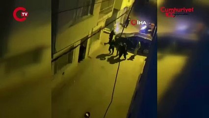 Saniye saniye kaydedildi... İki aile arasında palalı kavga!