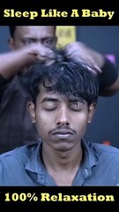 Massage With Fire And Ear Finger By Big Eyes Barber ASMR #shorts