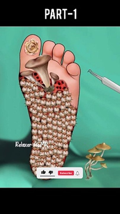 ASMR Remove Ticks from foot Animation - care animation -#youtubeshorts #shorts #short #asmranimation