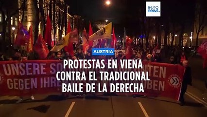 Protestas en Viena contra el Baile de las Academias de la ultraderecha