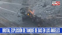 Brutal explosión de un tanque de gas en Los Ángeles: hay nueve bomberos heridos