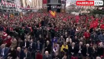 Mansur Yavaş, alanda toplanan kalabalığa Erdoğan'la özdeşleşen cümle ile hitap etti