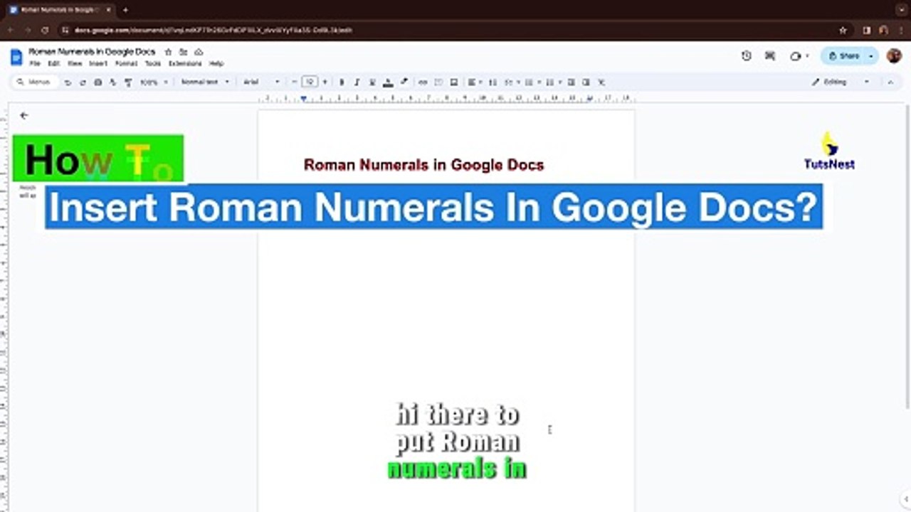 How To Insert Roman Numerals In Google Docs video Dailymotion