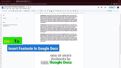 How To Insert Footnote In Google Docs