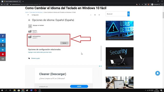 Como CONFIGURAR el TECLADO en WINDOWS 10 【CAMBIAR IDIOMA FÁCIL y RÁPIDO】