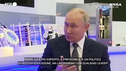 Putin: "Biden piu' esperto di politica, meglio lui di Trump"