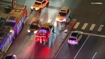 فيديو: حتى حواجز الشرطة.. سائق متهور يسرق شاحنة ويصدم كل شيء في طريقه في ولاية ماريلاند