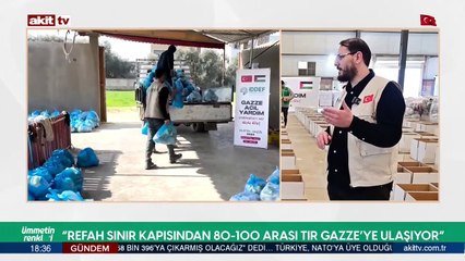Refah Sınır Kapısı'ndan 80-100 arası TIR Gazze'ye ulaşıyor