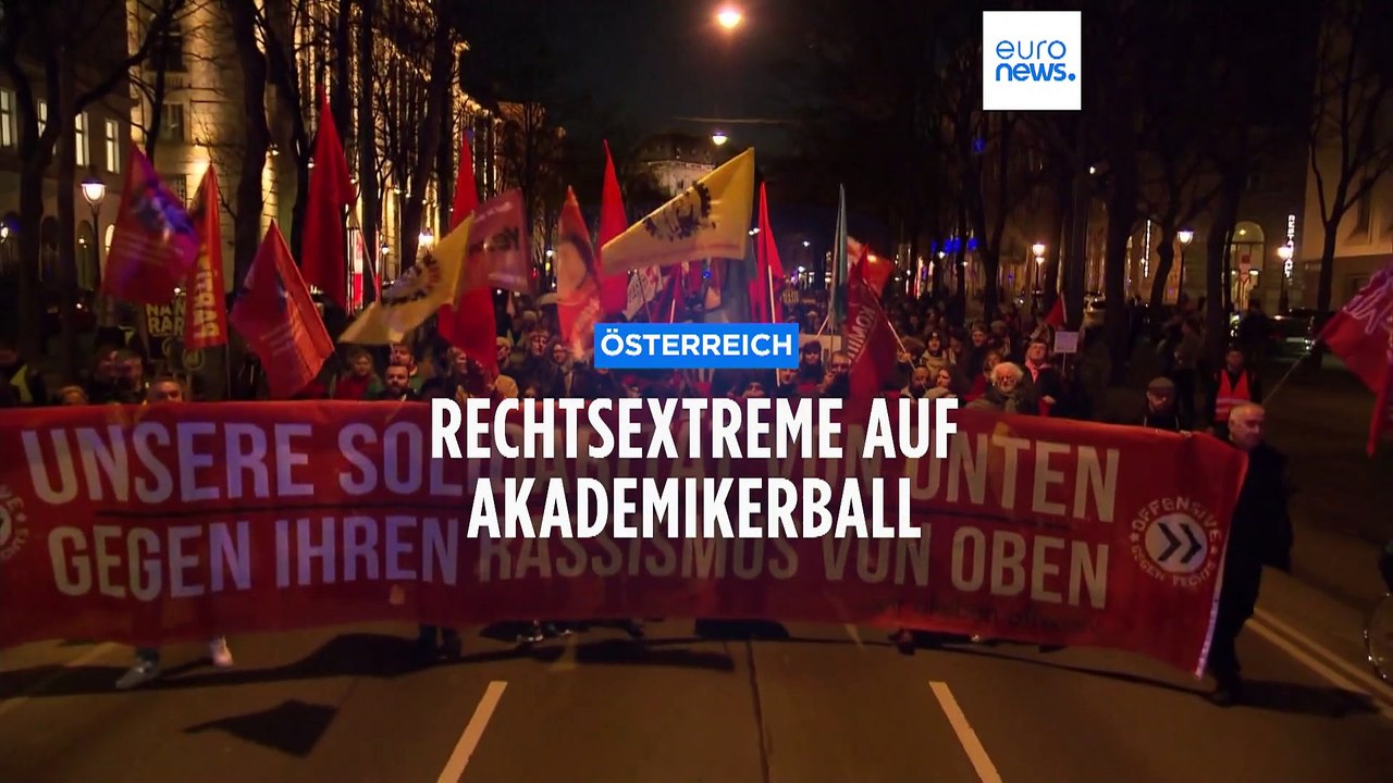 Rechtsextremer Sellner, Strache und Lugner bei Akademikerball in Wien
