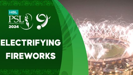 Lighting up the night with electrifying fireworks at the #HBLPSL9 opening ceremony!  | HBL PSL 9 | M1Z2U  #LQvIU | #HBLPSL9 | #KhulKeKhel