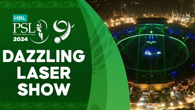A dazzling laser show sets alight the #HBLPSL9 opening ceremony #KhulKeKhel