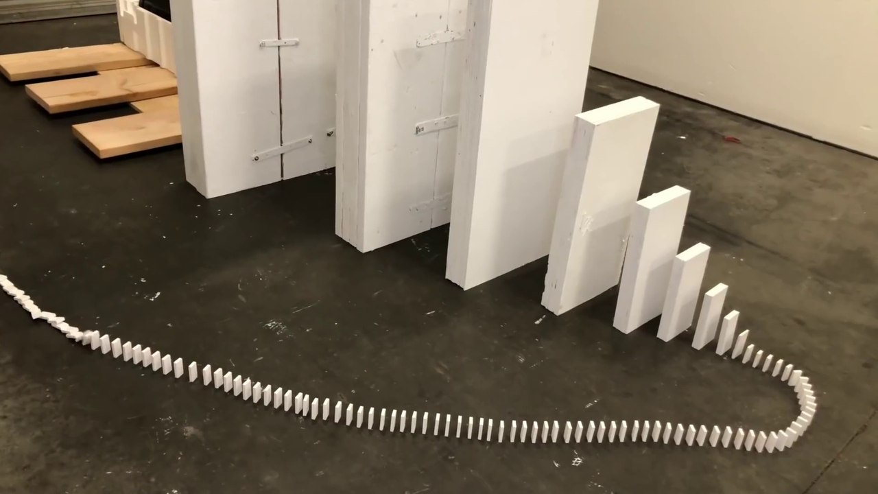World's Largest Domino Chain Reaction