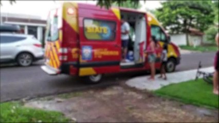 Menino tem suspeita de fratura após queda de bicicleta no Coqueiral
